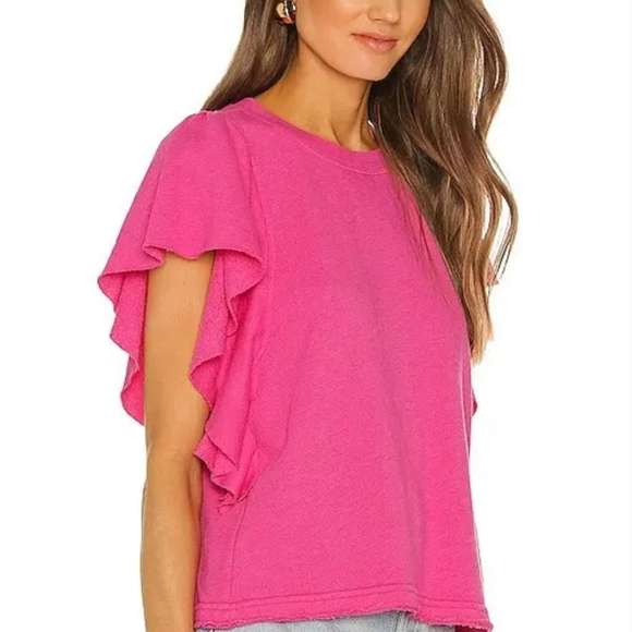 Ricki's Tops - Ricki's Hot Pink Ruffle Sleeve Blouse